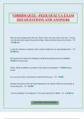VDBHDS QUIZ - PEER QUIZ VA EXAM 2025 QUESTIONS AND ANSWERS