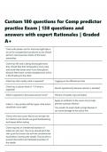 Custom 180 questions for Comp predictor practice Exam &lowbar; 138 questions and answers with expert