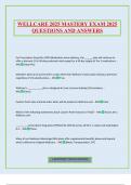 WELLCARE 2025 MASTERY EXAM 2025 QUESTIONS AND ANSWERS