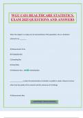 WGU C431 HEALTHCARE STATISTICS&period; EXAM 2025 QUESTIONS AND ANSWERS