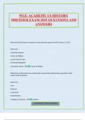 WGU ACADEMY US HISTORY MIDTERM EXAM 2025 QUESTIONS AND ANSWER