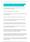 Lp Gas installer Final Exam Questions and All Correct Answers 2025-2026&period;