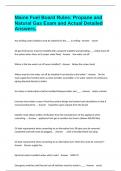 Maine Fuel Board Rules&colon; Propane and Natural Gas Exam and Actual Detailed Answers&period;