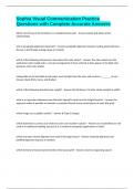 Sophia Visual Communication Practice Questions with Complete Accurate Answers