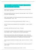 Lp installers practice Exam Questions All Answered Correct&period;