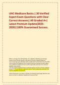    UHC Medicare Basics &vert; 30 Verified Expert Exam Questions with Clear Correct Answers&vert; All Graded A&plus;&vert; Latest Premium Update&lpar;2025-2026&rpar;&vert;100&percnt; Guaranteed Success&period;
