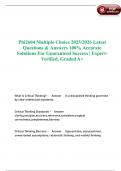 Phi2604 Multiple choice 2025&sol;2026 Latest Questions & Answers 100&percnt; Accurate Solutions For Guaranteed Success &vert; Expert-Verified&comma; Graded A&plus;