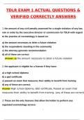 2025 TDLR EXAM 1 Actual Latest Questions with Verified Answers &lpar;2025 &sol; 2026&rpar;&comma; 100&percnt; Guarantee Score Pass