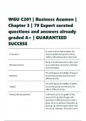 WGU C201 Business Acumen Chapter 3 &vert; 79 Expert curated questions and answers already graded A&plus; 