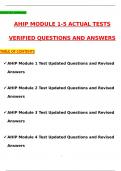 AHIP Module 1-5 Actual Test 2025 &sol; 2026 &ndash; Updated Questions and Revised Answers &vert; 100&percnt; Guarantee Pass
