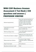 WGU- C201 Business Acumen Chapter 3 &vert; 41 Expert curated questions and answers already graded A&plus; 