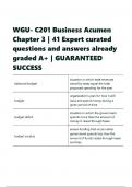 WGU- C201 Business Acumen Chapter 3 &vert; 41 Expert curated questions and answers already graded A&plus;