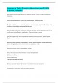 Insurance Suite Practice Questions and 100&percnt; Correct Answers
