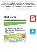 Test Bank for Understanding Medical-Surgical Nursing 7th Edition &lpar;Williams & Hopper&rpar;&comma; Chapter 1 - 57 > Download as a Pdf File <