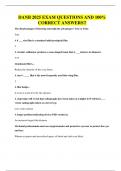 DANB EXAM QUESTIONS AND 100&percnt; CORRECT ANSWERS