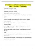 DANB EXAM QUESTIONS AND 100&percnt; CORRECT ANSWERS