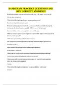 DANB EXAM QUESTIONS AND 100&percnt; CORRECT ANSWERS