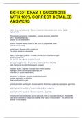 BCH 351 EXAM 1 QUESTIONS WITH 100&percnt; CORRECT DETAILED ANSWERS 
