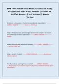 FMF Fleet Marine Force Exam &lpar;Actual Exam 2026&rpar; &vert; All Questions and Correct Answers &vert; Graded A&plus; &vert; Verified Answers &vert; Just Released &vert; Newest Version&excl;