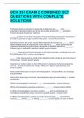 BCH 351 EXAM 2 COMBINED SET QUESTIONS WITH COMPLETE SOLUTIONS 
