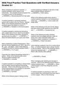 NHA Final Practice Test Questions with Verified Answers Graded A&plus;