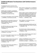 CLEAN Certification Test Questions with Verified Answers Graded A&plus;