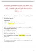 Ambulatory Care Nurse Certification Exam &lpar;ANCC&rpar; 2025-2026 &ndash; Complete Study Guide with Correct Answers &lpar;Graded A&plus;&rpar;&period;