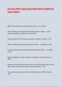 LPG ACS PREP 2025 QUESTIONS WITH COMPLETE SOLUTIONS&excl;&excl;&period;