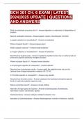 BCH 361 CH&period; 6 EXAM &vert; LATEST 2024&vert;2025 UPDATE &vert; QUESTIONS AND ANSWERS 