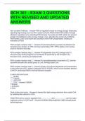 BCH 361 - EXAM 3 QUESTIONS WITH REVISED AND UPDATED ANSWERS 