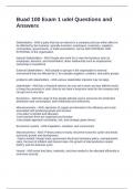Buad 100 Exam 1 udel Questions and Answers