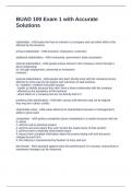 BUAD 100 Exam 1 with Accurate Solutions