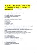 BCH 361 CH 4 EXAM QUESTIONS WITH 100&percnt; CORRECT DETAILED ANSWERS 