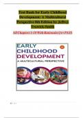 Test Bank - Early Childhood Development&colon; A Multicultural Perspective 8th Edition - Jeffrey Trawick-Smith&comma; All 18 Chapters Covered