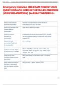 Emergency Medicine EOR EXAM NEWEST 2025  QUESTIONS AND CORRECT DETAILED ANSWERS  &lpar;VERIFIED ANSWERS&rpar; &vert;ALREADY GRADED A&plus; 