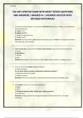 TSA CBT UPDATED EXAM WITH MOST TESTED QUESTIONS AND ANSWERS &vert; GRADED A&plus; &vert; ASSURED SUCCESS WITH DETAILED RATIONALES