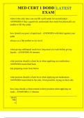 MED CERT 1 DODD EXAM QUESTIONS AND ANSWERS 2025