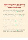 AMMO 49 Exam Sample Test &vert; Questions with Approved Answers &vert; 100&percnt; Correct &vert; Latest 2025&sol;2026 Update&period;