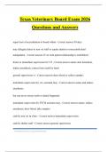 Texas Veterinary Board Exam 2026 Questions and Answers