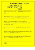 WASHINGTON MOTORCYCLE PERMIT WRITTEN TEST QUESTIONS AND ANSWERS 2025