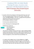 Combined NSG 430 Adult Health Nursing II Exams - Grand Canyon University
