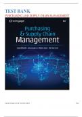 Test Bank for Purchasing and Supply Chain Management 8th edition by Robert Handfield, Larry Giunipero, Robert Monczka| 9798214042039| All Chapters 1-20| LATEST