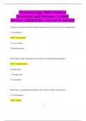 Pharmacology HESI Practice Questions and Answers &vert; Latest Version &vert; 2025&sol;2026 &vert; Correct & Verified