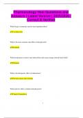 Pharmacology Hesi Questions and Answers &vert; Latest Version &vert; 2025&sol;2026 &vert;  Correct & Verified