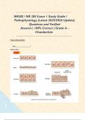   NR283 &sol; NR 283 Exam 1 Study Guide &sol;  Pathophysiology &lpar;Latest 2025&sol;2026 Update&rpar; Questions and Verified  Answers &vert; 100&percnt; Correct &vert; Grade A -  Chamberlain   