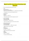 Black Card Revoked Exam Questions and Answers