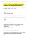 Cannon Trust School 1 Exam Questions and answers Latest 2025&sol;2026 With complete solution NEW&excl;&excl;