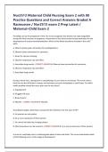 Nur2513 Maternal Child Nursing Exam 2 with 80 Practice Questions and Correct Answers Graded A Rasmussen &sol; Nur2513 exam 2 Prep Latest &sol; Maternal-Child Exam 2