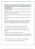 CRCR Practice Questions 2025 update&vert;comprehensive questions and verified answers &lpar;complete solutions&rpar; Exam&vert;GRADE A&plus;