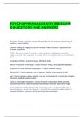 PSYCHOPHARMACOLOGY 552 EXAM 2 QUESTIONS AND ANSWERS